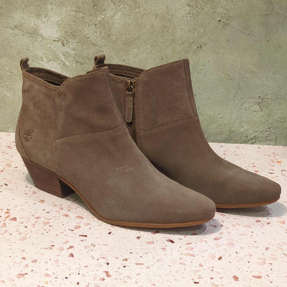 Timberland | Dark Olive Suede Boots Ortholite Insole Leather | 9